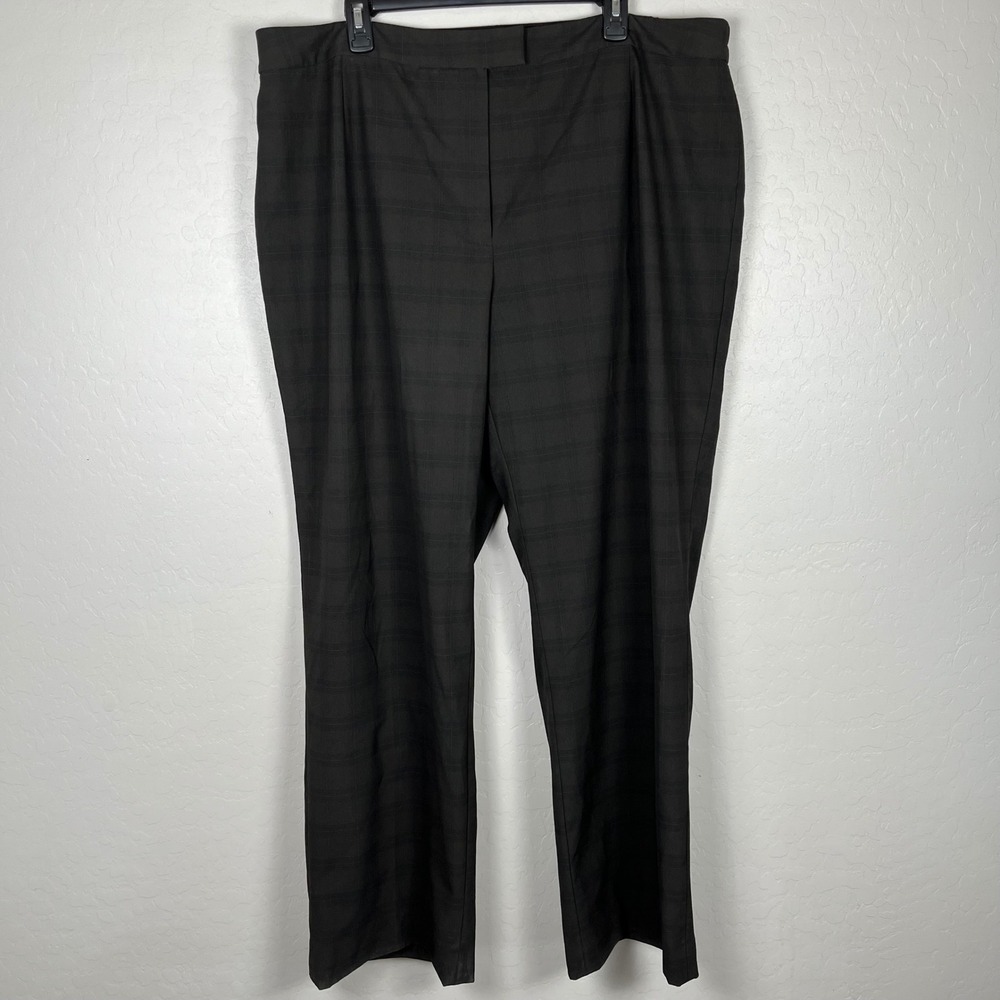 Alex Marie Women's 20W Plaid Career‎ Dress Pants Business Casual Stretch